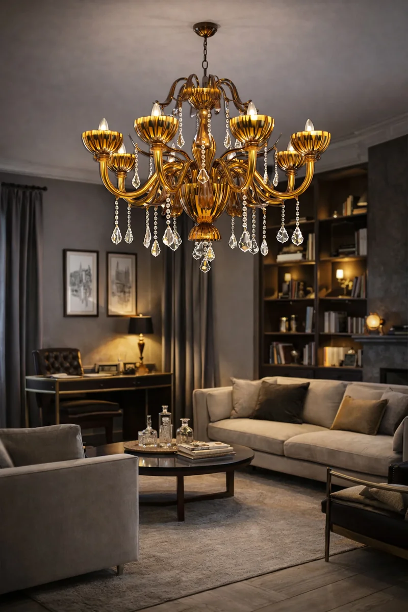 Lampadario Bronzo
